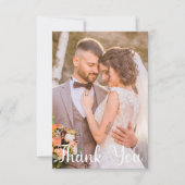 Carte De Remerciements Photo simple Mariage Ajouter votre salutation (Devant)