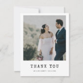 Carte de remerciements photo simple mariage de mac (Devant)