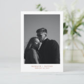 Carte de remerciements photo simple Mariage en ter (Debout devant)