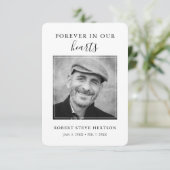 Carte De Remerciements Photo simple moderne Bereavity Sympathy Funeral (Debout devant)