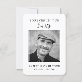 Carte De Remerciements Photo simple moderne Bereavity Sympathy Funeral