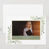 Carte De Remerciements Photo simple moderne de la verdure (Devant / Derrière)