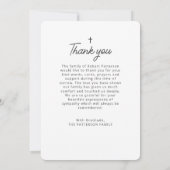 Carte De Remerciements Photo simple pour toujours dans nos coeurs Funérai (Dos)