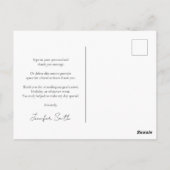Carte de remerciements photo Simple Script One (Dos)