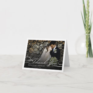 Carte De Remerciements Photo Simple Style White Classic Script Photo