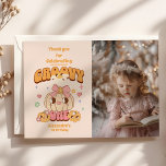 Carte De Remerciements Photo Super One Boho Daisy 1er anniversaire<br><div class="desc">Express votre gratitude en style avec le Super One Boho Daisy 1er anniversaire Carte de remerciements de fête. Cette carte de charme allie élégance bohème et ludique esprit rétro, ce qui en fait une façon mémorable de remercier vos invités pour la célébration du premier jalon de votre petit. Design enchanteur...</div>