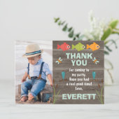 Carte de remerciements photo thématique pêche (Debout devant)