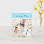 Carte de remerciements photo Tropical Beach (Fleur jaune)