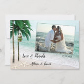 Carte de remerciements photo Tropical Beach Weddin (Devant)