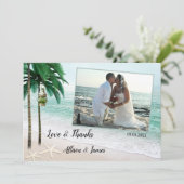 Carte de remerciements photo Tropical Beach Weddin (Debout devant)