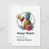 Carte De Remerciements Photo Tropical Graduation (Devant)