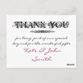 Carte de remerciements photo turquoise GREEN (Dos)