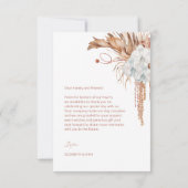 Carte De Remerciements Photo | Watercolor Boho (Dos)