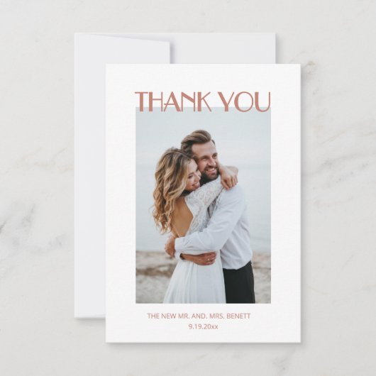 Carte De Remerciements Photo | Watercolor Boho (Devant)