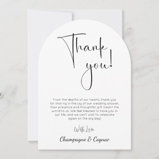 Carte de remerciements photo Wedding shower de scr (Devant)