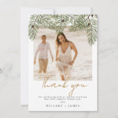 Carte de remerciements photo Whimsical Green Pine (Devant)