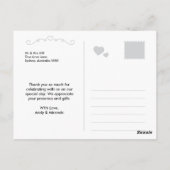 Carte de remerciements Photocard Mariage mariage (Dos)