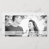 Photocartes modernes Black & White Love and Thanks