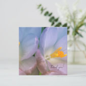 Carte De Remerciements Photographie de crocus de printemps (Debout devant)