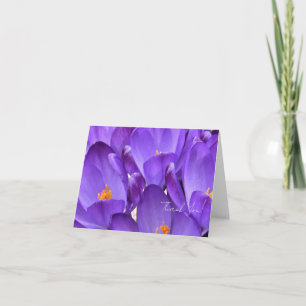 Carte De Remerciements Photographie de fleurs de crocus de printemps