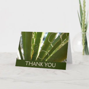 Carte De Remerciements Photographie de la nature verte Feuille du Yucca