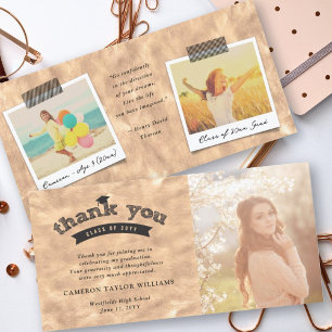 Carte De Remerciements Photographie de typographie esquisée sur un bonnet