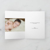 Carte De Remerciements Photos de Baby shower personnalisées de script mod (Intérieur)