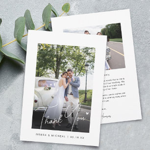 Carte De Remerciements Photos de calligraphie moderne Mariage