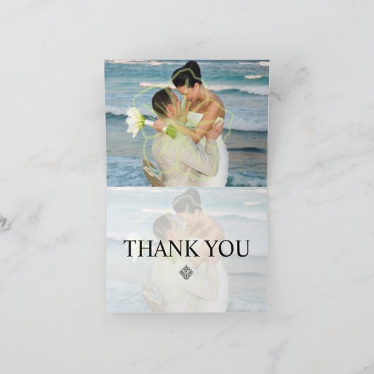 Carte De Remerciements Photos d'étoiles de mer/Cartes de remerciements (Intérieur)