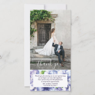 Carte De Remerciements Photos Florales Anémones violet Mariage