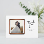 Carte De Remerciements Photos Mariage de script moderne (Debout devant)