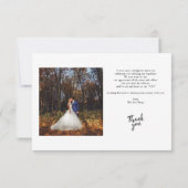 Carte De Remerciements Photos Mariage de script moderne (Dos)