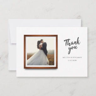 Carte De Remerciements Photos Mariage de script moderne