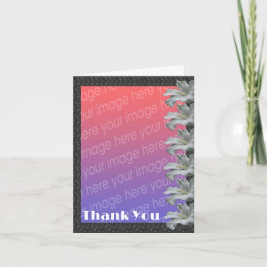 Carte De Remerciements Photos Mariages des fleurs d'Hibiscus blanc (Devant)