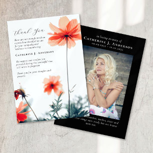 Carte De Remerciements Photos Sympathy Funeral Memorial
