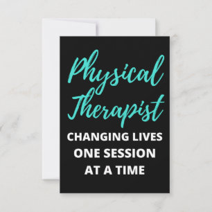 Carte De Remerciements Physical Therapist Changing Lives One Session