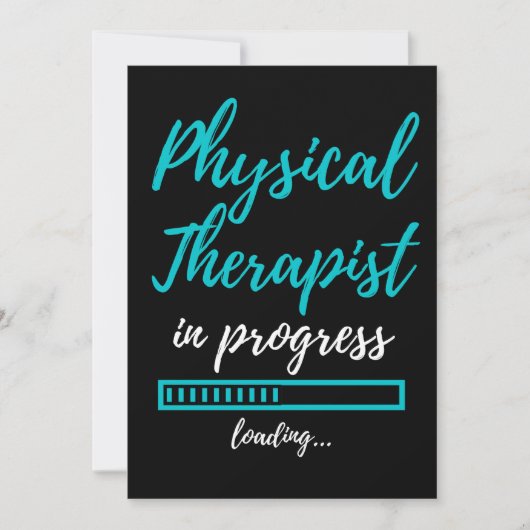Carte De Remerciements Physical Therapist In Progress (Devant)