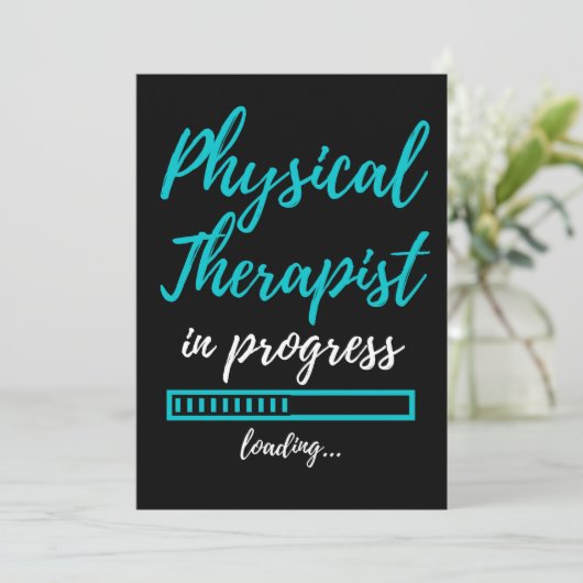 Carte De Remerciements Physical Therapist In Progress (Debout devant)