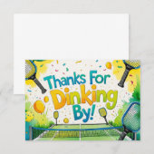 Carte De Remerciements Pickleball (Devant / Derrière)