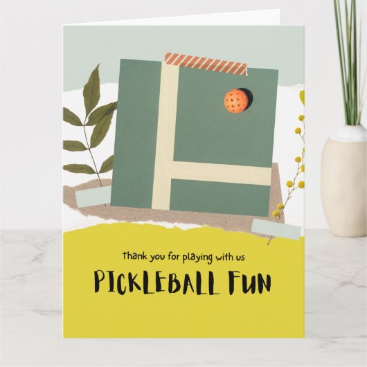 Carte De Remerciements Pickleball (Devant)