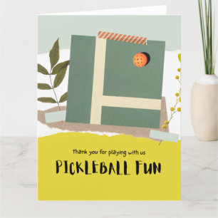Carte De Remerciements Pickleball