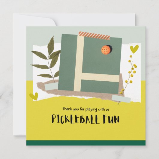 Carte De Remerciements Pickleball (Devant)