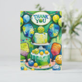 Carte De Remerciements Pickleball (Debout devant)