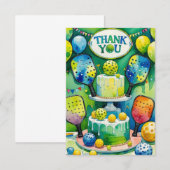 Carte De Remerciements Pickleball (Devant / Derrière)