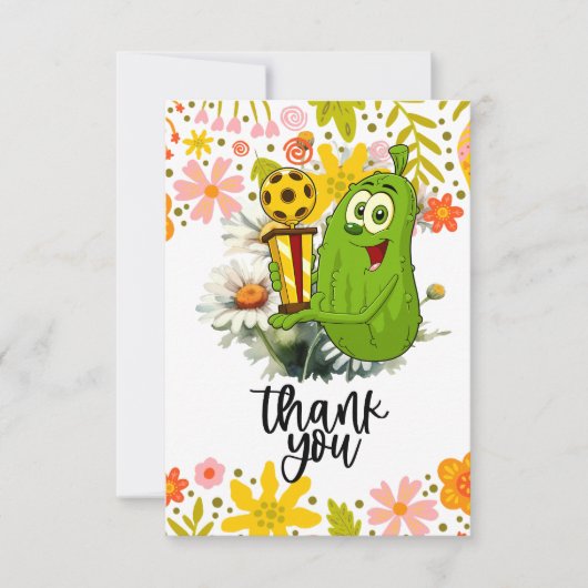 Carte De Remerciements Pickleball (Devant)