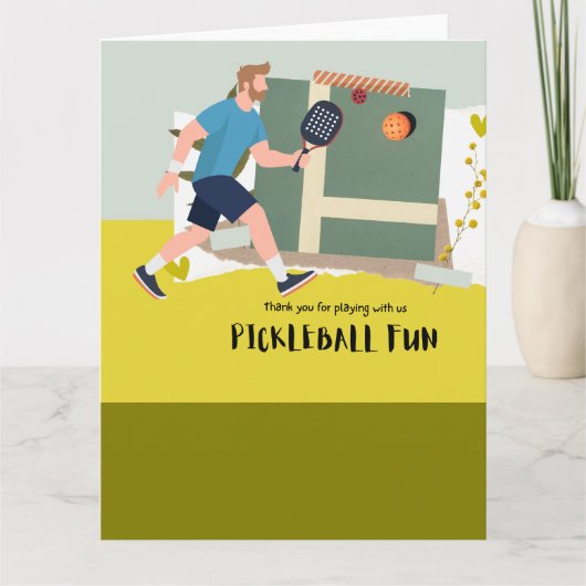 Carte De Remerciements Pickleball (Devant)