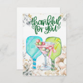 Carte De Remerciements Pickleball avec fleurs (Devant / Derrière)