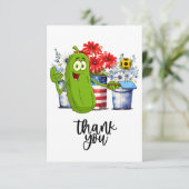 Carte De Remerciements Pickleball avec fleurs drôle (Debout devant)