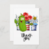 Carte De Remerciements Pickleball avec fleurs drôle (Devant / Derrière)