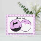 Carte De Remerciements Pickleball Lavender Mariée et fille (Debout devant)